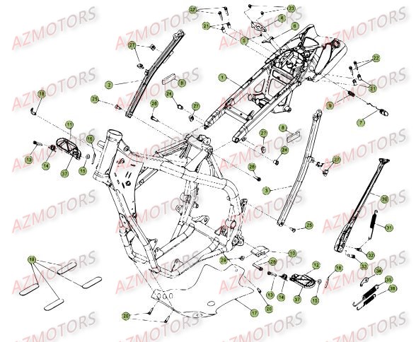 Accessoires Du Chassis AZMOTORS PiÃ¨ces Beta RR 4T 498 Enduro - 2012