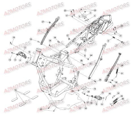 Accessoires Du Chassis AZMOTORS PiÃ¨ces Beta RR 4T 498 Enduro - 2013
