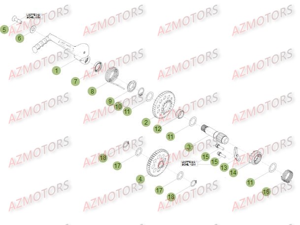 Kick Starter AZMOTORS PiÃ¨ces Beta RR 4T 498 Enduro - 2013