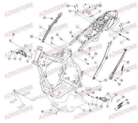Accessoires Du Chassis AZMOTORS PiÃ¨ces Beta RR 4T 498 Enduro - 2014
