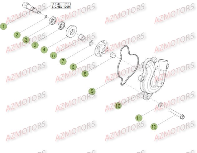Installation De Refroidissement AZMOTORS PiÃ¨ces Beta RR 4T 498 Enduro - 2014