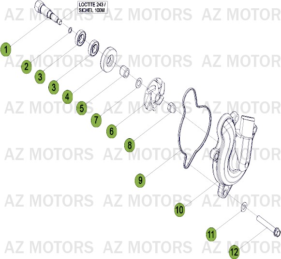 Installation De Refroidissement AZMOTORS PiÃ¨ces Beta RR 4T 520 Enduro - 2011