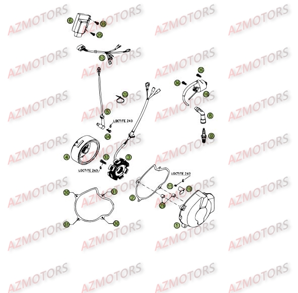 Allumage AZMOTORS PiÃ¨ces BETA RR 4T 525 - [2006-2005]