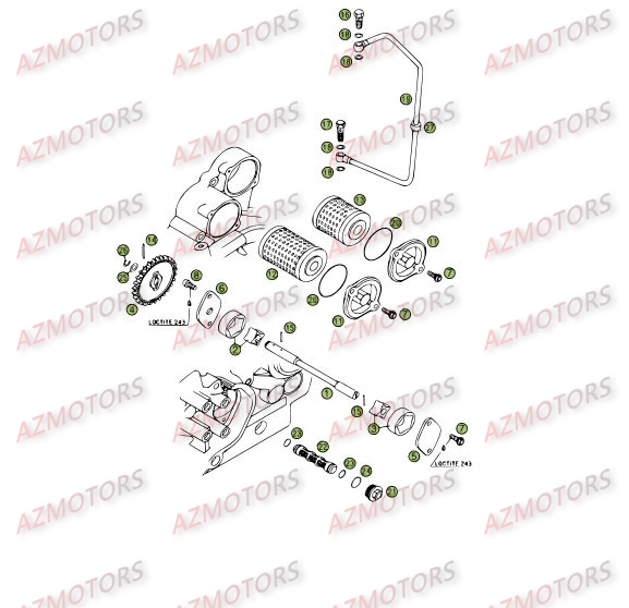 Circuit De Lubrification AZMOTORS PiÃ¨ces BETA RR 4T 525 - [2006-2005]