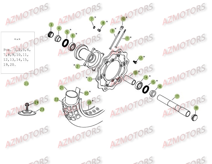 Roue Avant AZMOTORS PiÃ¨ces BETA RR 4T 525 - [2006-2005]