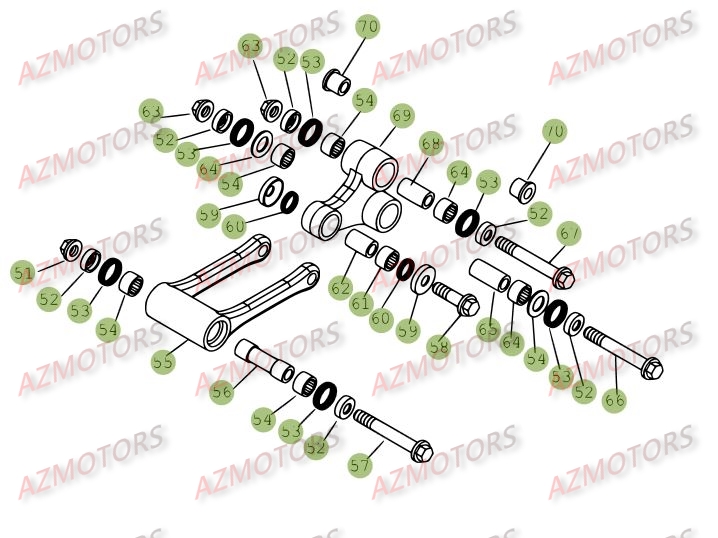 Suspension Arriere 2 AZMOTORS PiÃ¨ces BETA RR 4T 525 - [2006-2005]