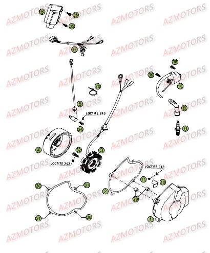 Allumage AZMOTORS PiÃ¨ces Beta RR 4T 525 Enduro - 2009