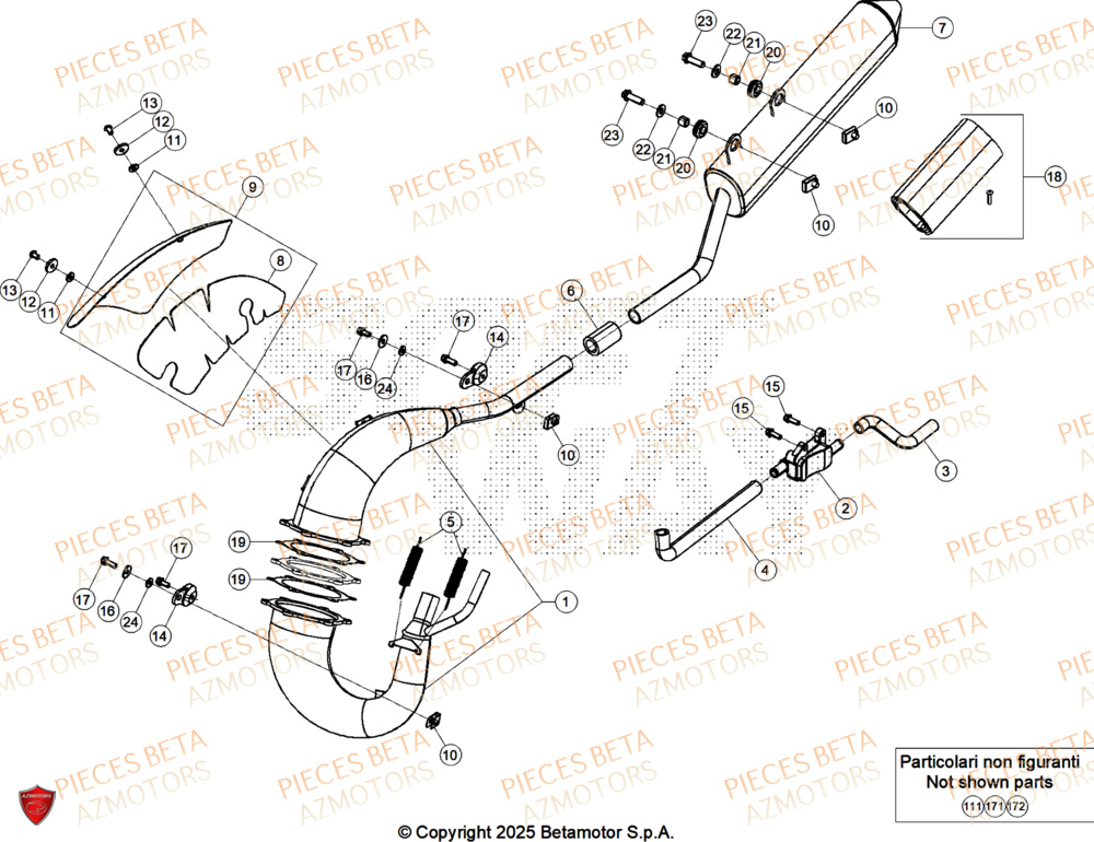 Echappement AZMOTORS PiÃ¨ces Beta RR 50 RACE - 2025