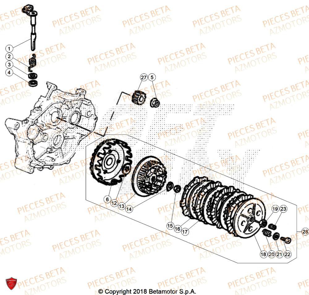 Embrayage AZMOTORS PiÃ¨ces Beta RR 50 RACE - 2025