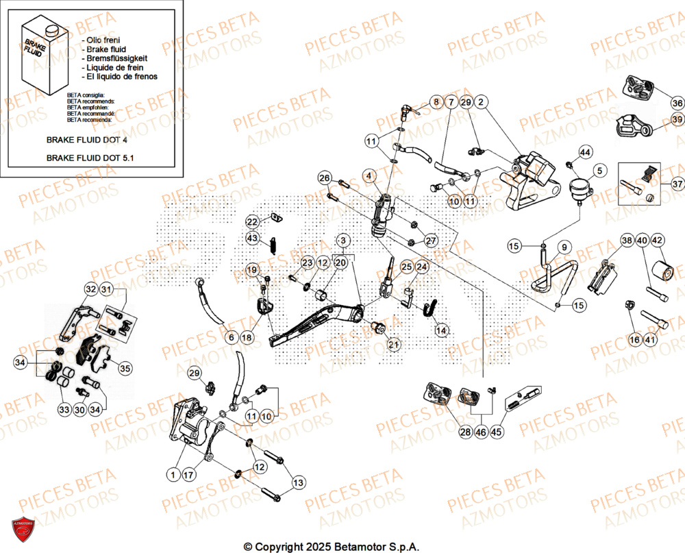 Freins AZMOTORS PiÃ¨ces Beta RR 50 RACE - 2025