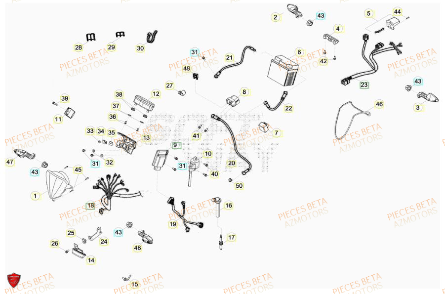 Equipement Electrique AZMOTORS PiÃ¨ces BETA RR 520CC FACTORY 4T - [2011]