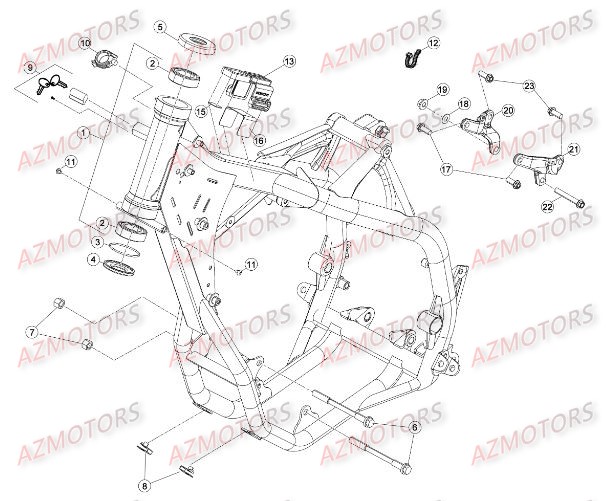 Chassis AZMOTORS PiÃ¨ces Beta RR 4T 350 Enduro - 2015