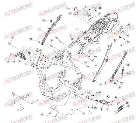 Accessoires Du Chassis AZMOTORS PiÃ¨ces Beta RR 4T 390 Enduro - 2015