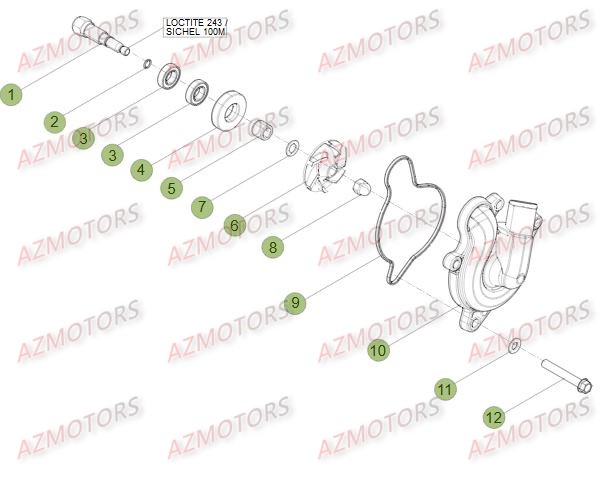Installation De Refroidissement AZMOTORS PiÃ¨ces Beta RR 4T 390 Enduro - 2015