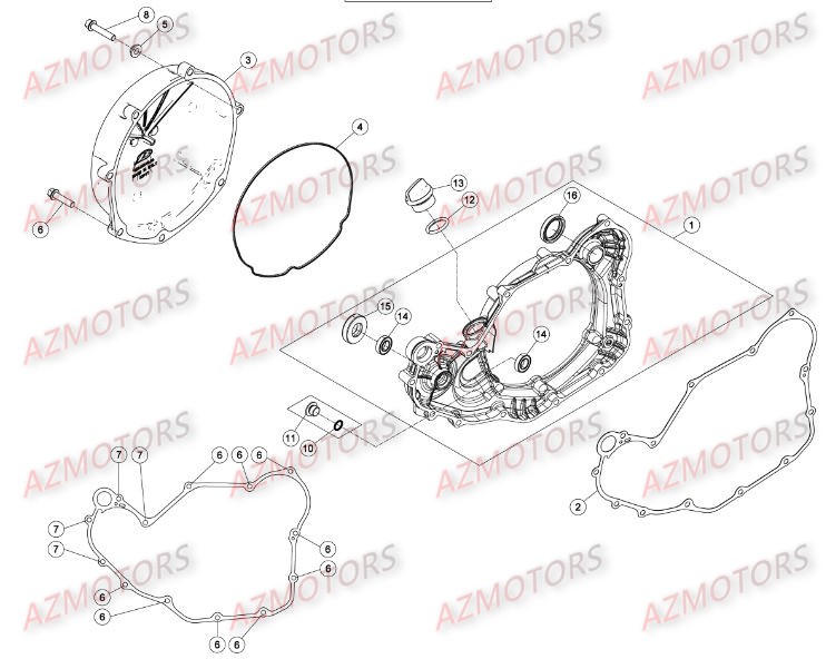 Carter 2 AZMOTORS PiÃ¨ces Beta RR 4T 430 Enduro - 2015
