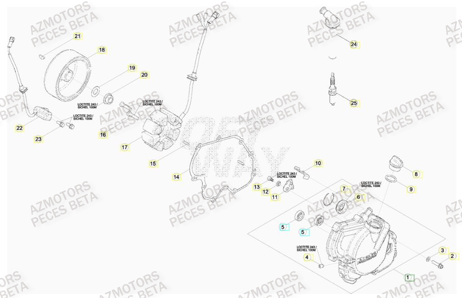 Allumage AZMOTORS PiÃ¨ces BETA RR RACING 4T 400 - [2014]