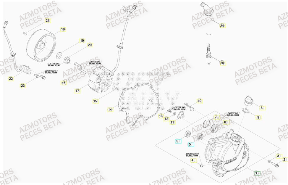 Allumage AZMOTORS PiÃ¨ces BETA RR RACING 4T 450 - [2013]