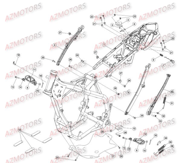 Accessoires Du Chassis AZMOTORS PiÃ¨ces BETA RR RACING 4T 450 - [2014]