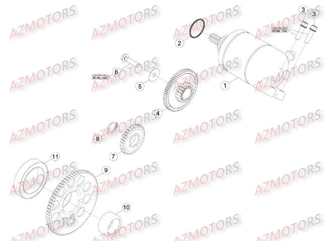 Demarreur AZMOTORS PiÃ¨ces BETA RR RACING 4T 450 - [2014]