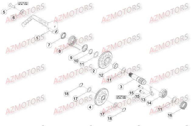 Kick Starter AZMOTORS PiÃ¨ces BETA RR RACING 4T 450 - [2014]