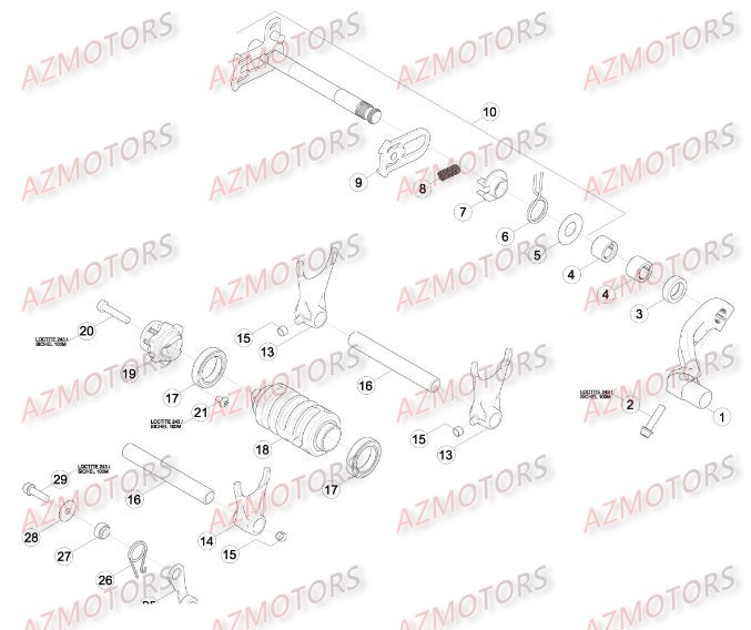 Commande Boite A Vitesses AZMOTORS PiÃ¨ces BETA RR RACING 4T 498 - [2014]