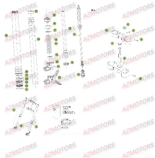 Fourche Du No Serie 300517 A 300601 AZMOTORS PiÃ¨ces BETA RR RACING 4T 498 - [2014]