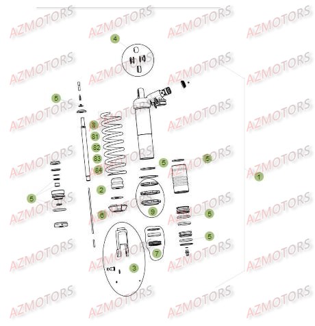 Suspension Arriere 2 AZMOTORS PiÃ¨ces BETA RR RACING 4T 498 - [2014]
