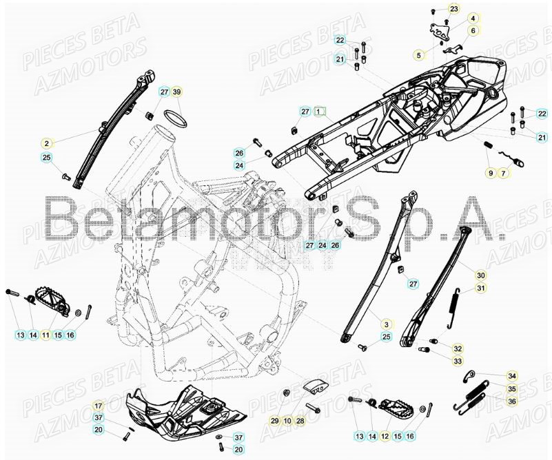 Accessoires Du Chassis AZMOTORS PiÃ¨ces RR 125 2T - 2019