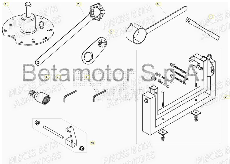 Outils AZMOTORS PiÃ¨ces RR 125 2T - 2019