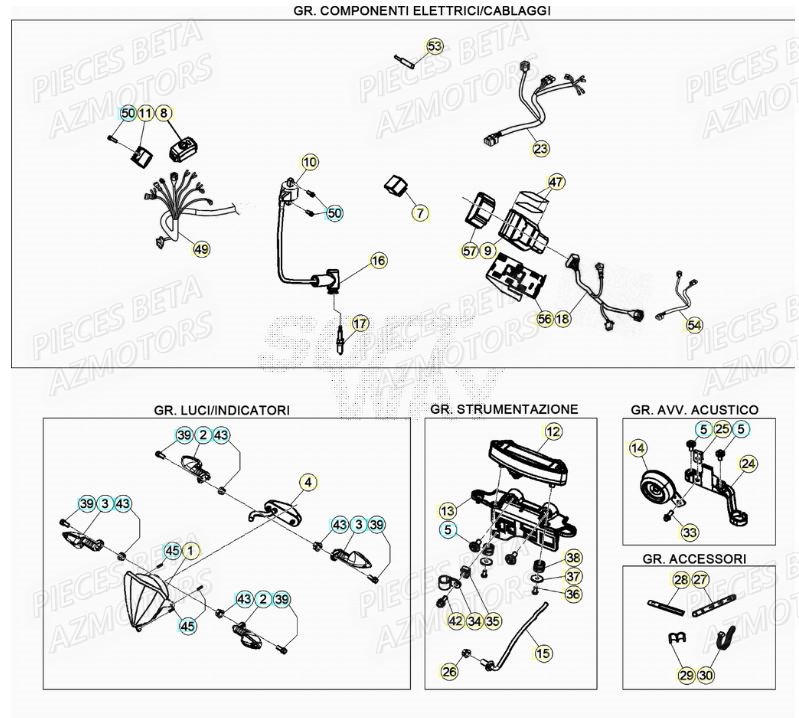 Equipement Electrique AZMOTORS PiÃ¨ces RR 125 2T - 2020