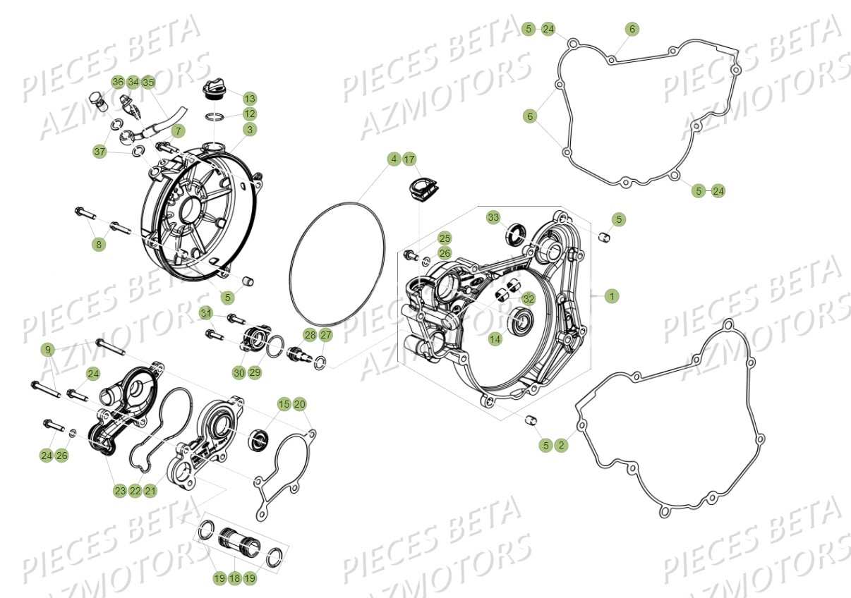 Carter D Embrayage AZMOTORS PiÃ¨ces Beta RR 125 2T - 2018