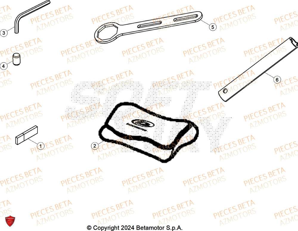 Outils AZMOTORS PiÃ¨ces Beta RR 125 2T X-PRO - 2025