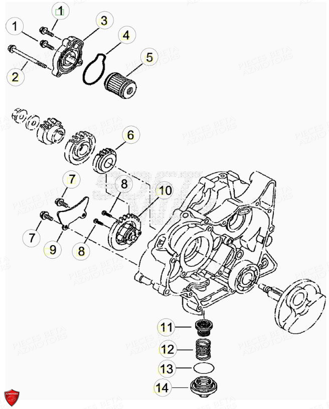 Pompe A Huile AZMOTORS PiÃ¨ces Beta ENDURO RR 125 4T LC - 2019