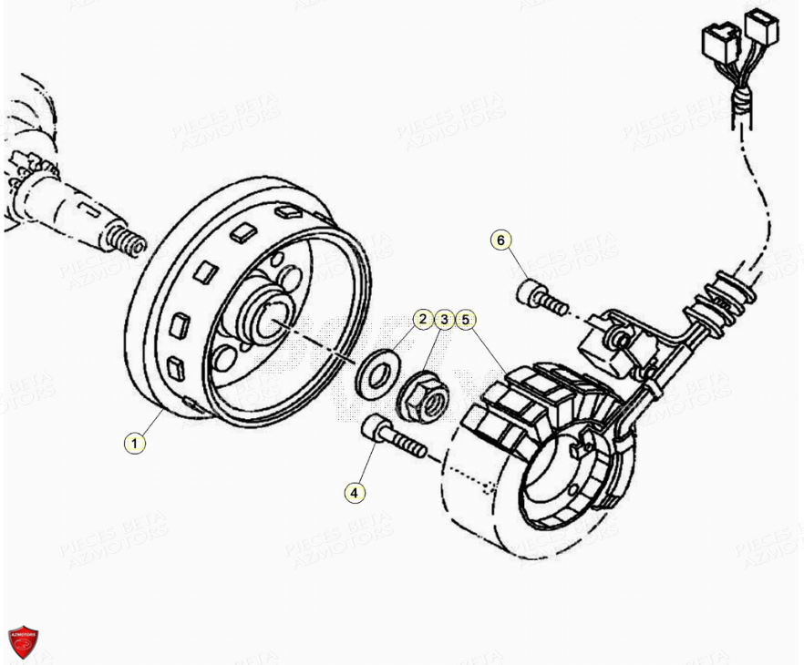 Allumage AZMOTORS PiÃ¨ces Beta ENDURO RR 125 4T LC - 2020