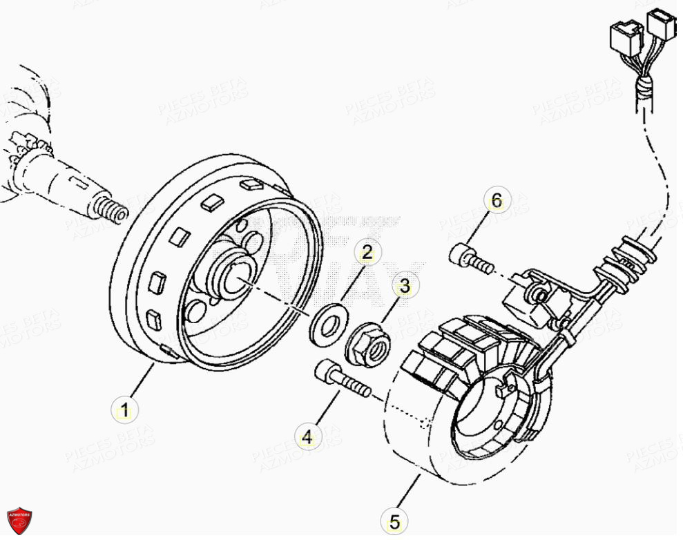 Allumage AZMOTORS PiÃ¨ces Beta ENDURO RR 125 4T R LC - 2019