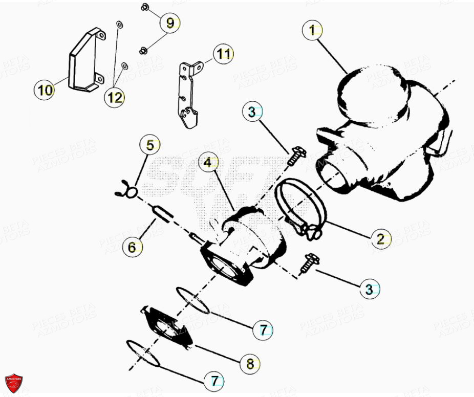 Carburateur AZMOTORS PiÃ¨ces Beta ENDURO RR 125 4T R LC - 2019
