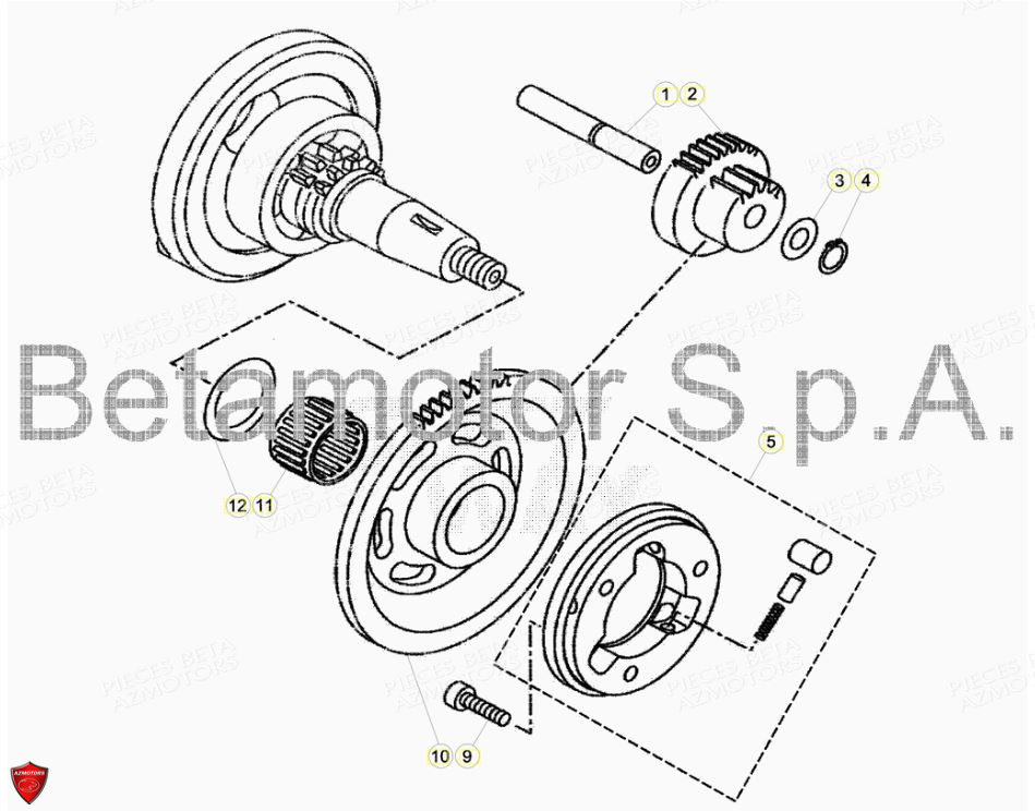 Demarrage Electrique AZMOTORS PiÃ¨ces Beta ENDURO RR 125 4T R LC - 2019