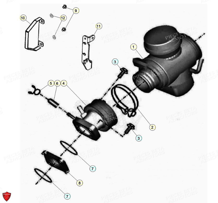Carburateur AZMOTORS PiÃ¨ces Beta ENDURO RR 125 4T R LC - 2020