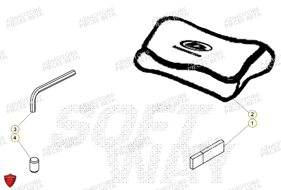 Trousse A Outils AZMOTORS PiÃ¨ces Beta ENDURO RR 125 4T T 2023