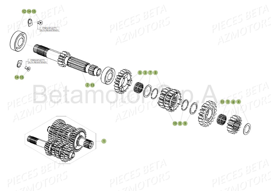 Boite A Vitesses AZMOTORS PiÃ¨ces RR 125 RACING 2T - 2019