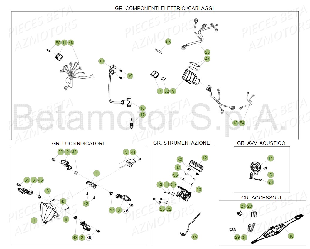 Installation Electrique AZMOTORS PiÃ¨ces RR 125 RACING 2T - 2019