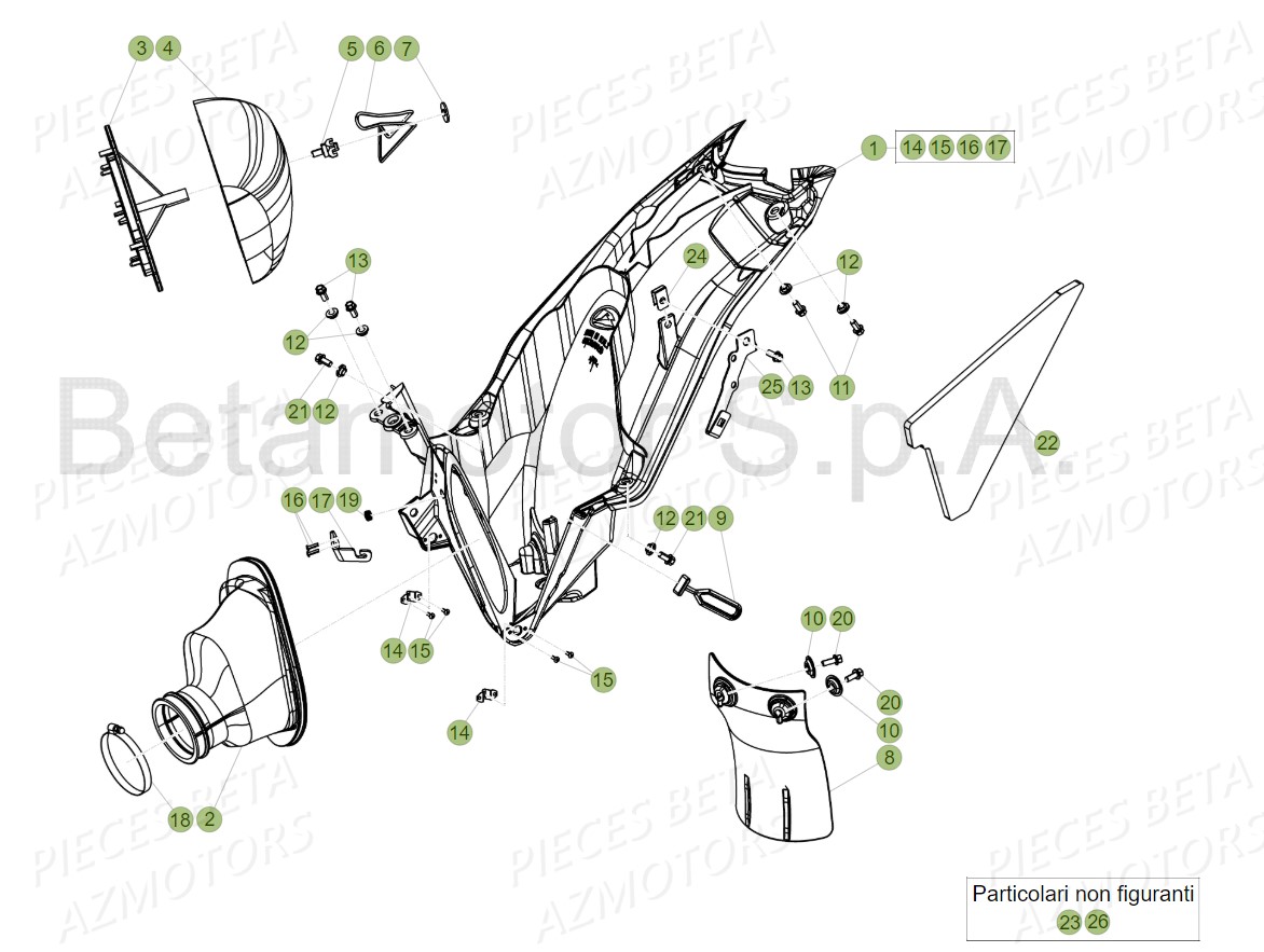Boitier Du Filtre AZMOTORS Pieces Beta RR 200 2T - 2019