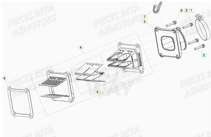 Admission AZMOTORS Pieces Beta RR 200 2T - 2020