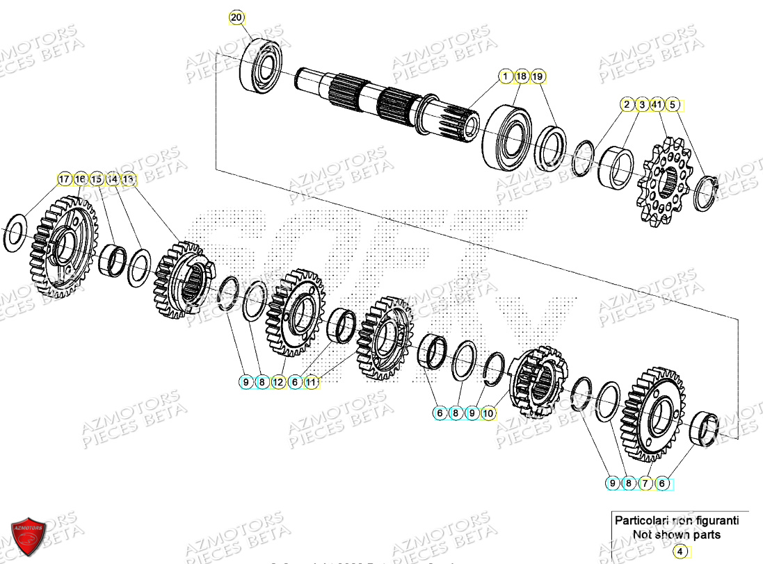 Boite  A Vitesses Psb AZMOTORS Pieces Beta RR 200 2T - 2024