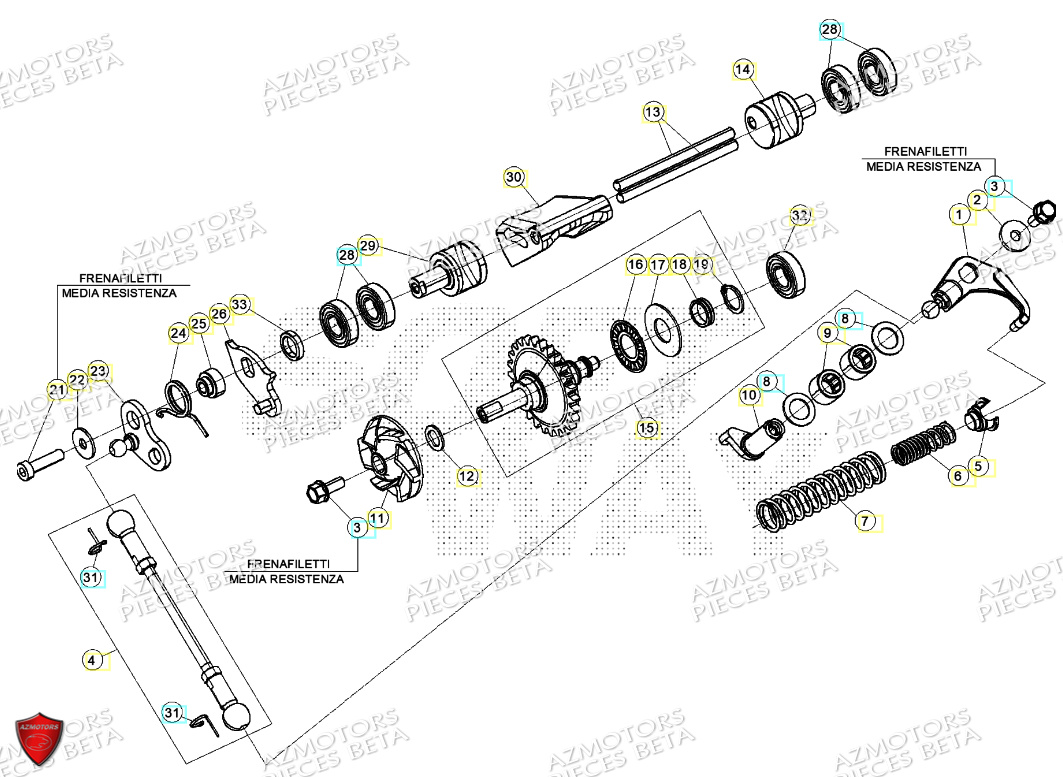 Pompe A Eau AZMOTORS Pieces Beta RR 200 2T - 2024