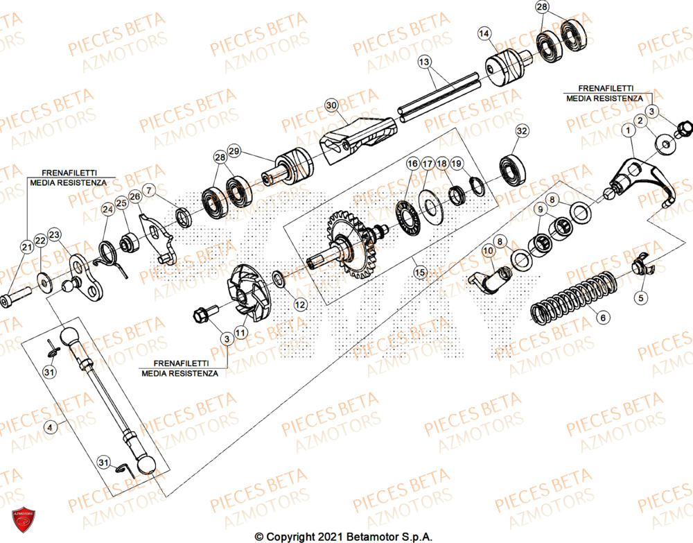 Refroidissement AZMOTORS PiÃ¨ces RR 200 RACE 2T - 2025