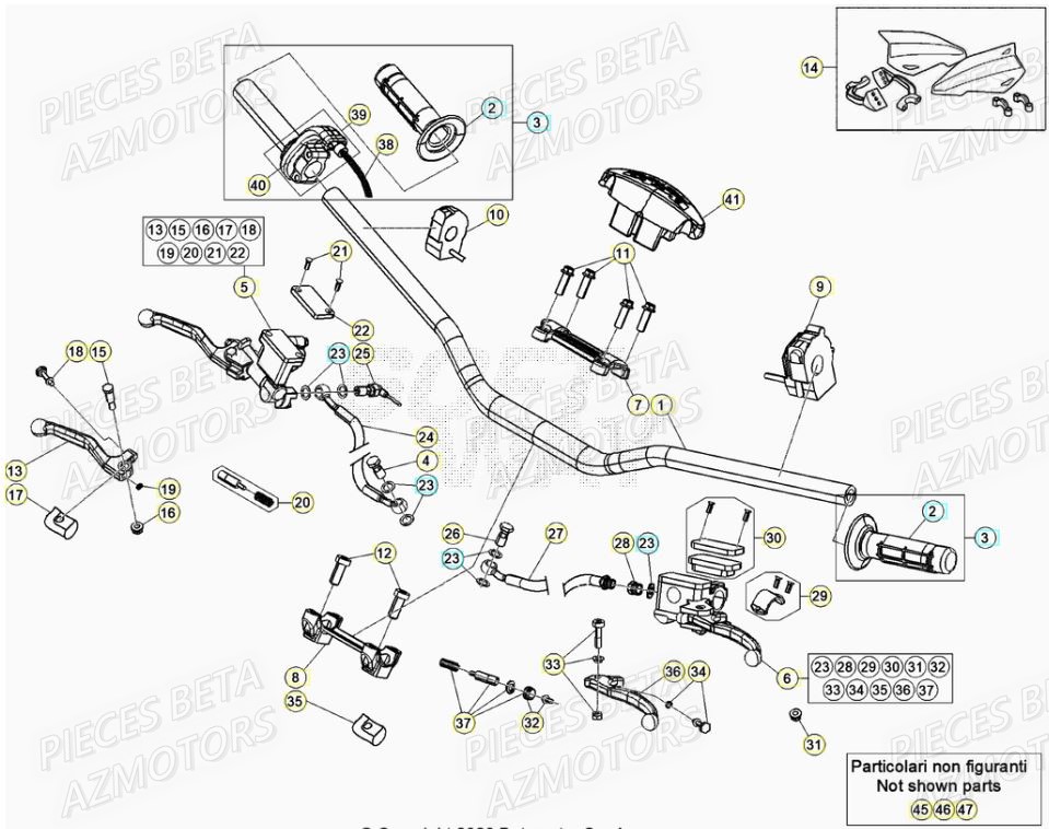 Guidon AZMOTORS PiÃ¨ces RR 200 RACING 2T - 2021
