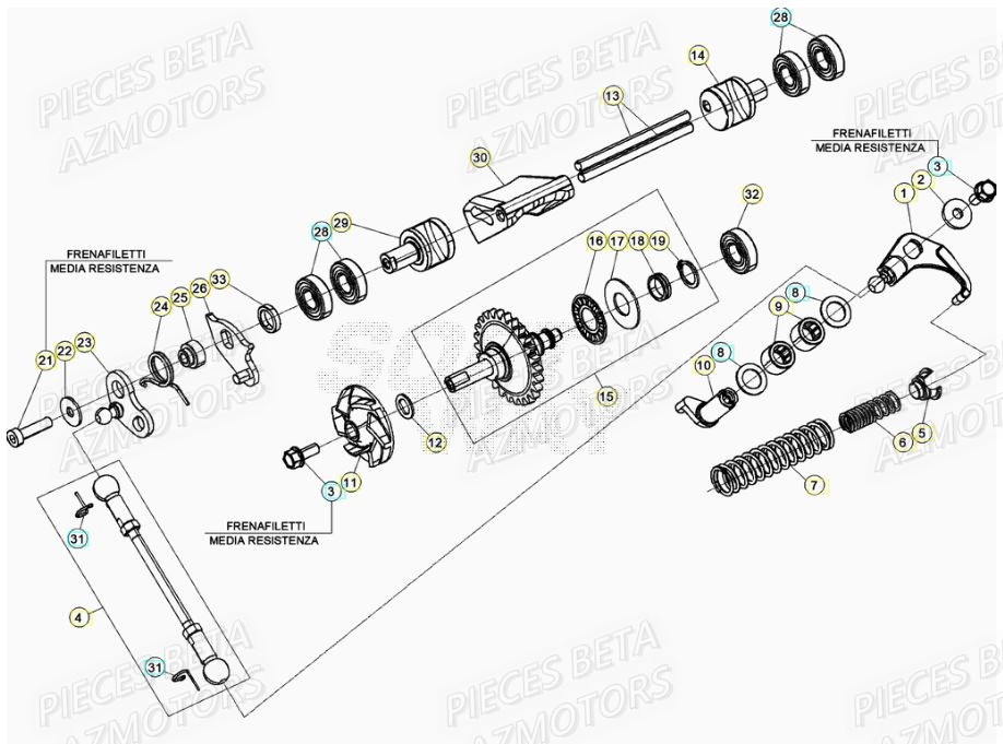 Refroidissement AZMOTORS PiÃ¨ces RR 200 RACING 2T - 2021