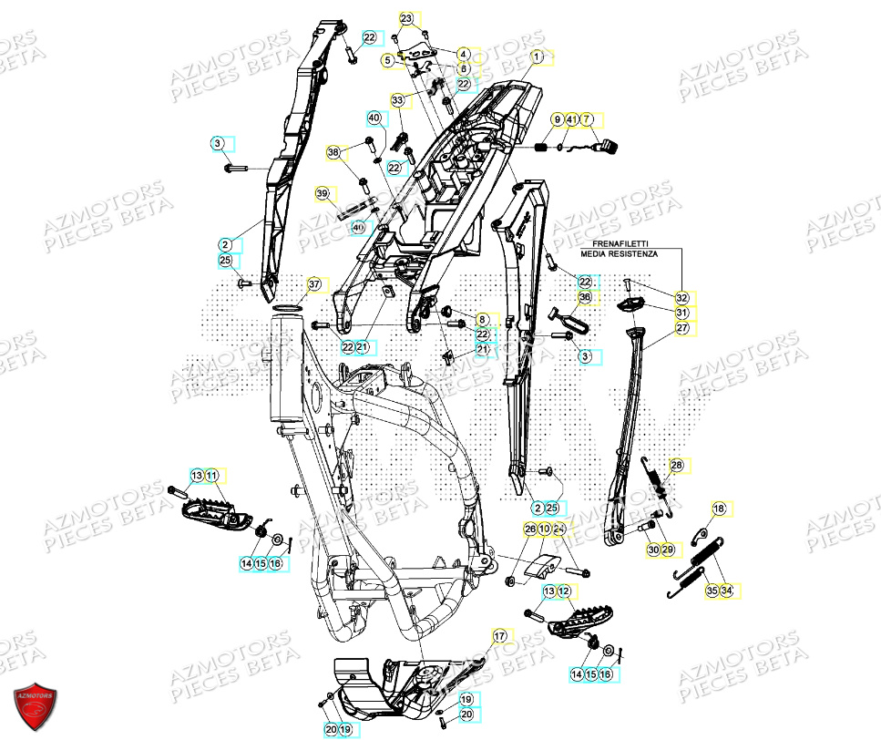 Accessoires Du Chassis AZMOTORS PiÃ¨ces RR 200 RACING 2T - 2024