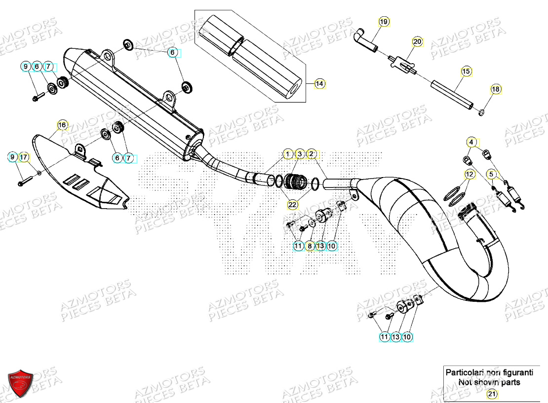 Echappement AZMOTORS PiÃ¨ces RR 200 RACING 2T - 2024